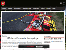 Tablet Screenshot of feuerwehr-lamspringe.de